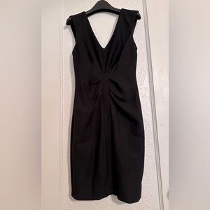 *NEW* EXPRESS Little Black Dress with Front Ruching & Back with Silver Zipper